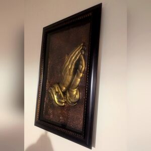 Vintage praying hands, gold praying hands, gold 3D praying hands, religious